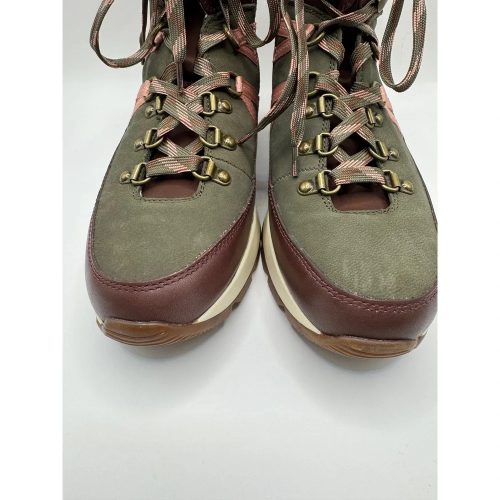 Alex Marie Boots Women 9 Green Thayla Leather Nubuck Lace Up Hiker Ankle Booties